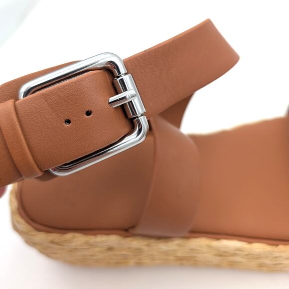 Donna Karan Pure Lalah Ankle Strap Raffia Platform Sandal Size US9.5M EU40.5 - Picture 11 of 12